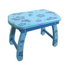 Pequeña silla de madera de madera azul, taburete pequeño, madera Juguete de la silla de los cabritos para los cabritos, madera Preshool sillas de los niños Juguete para el bebé Wj278090